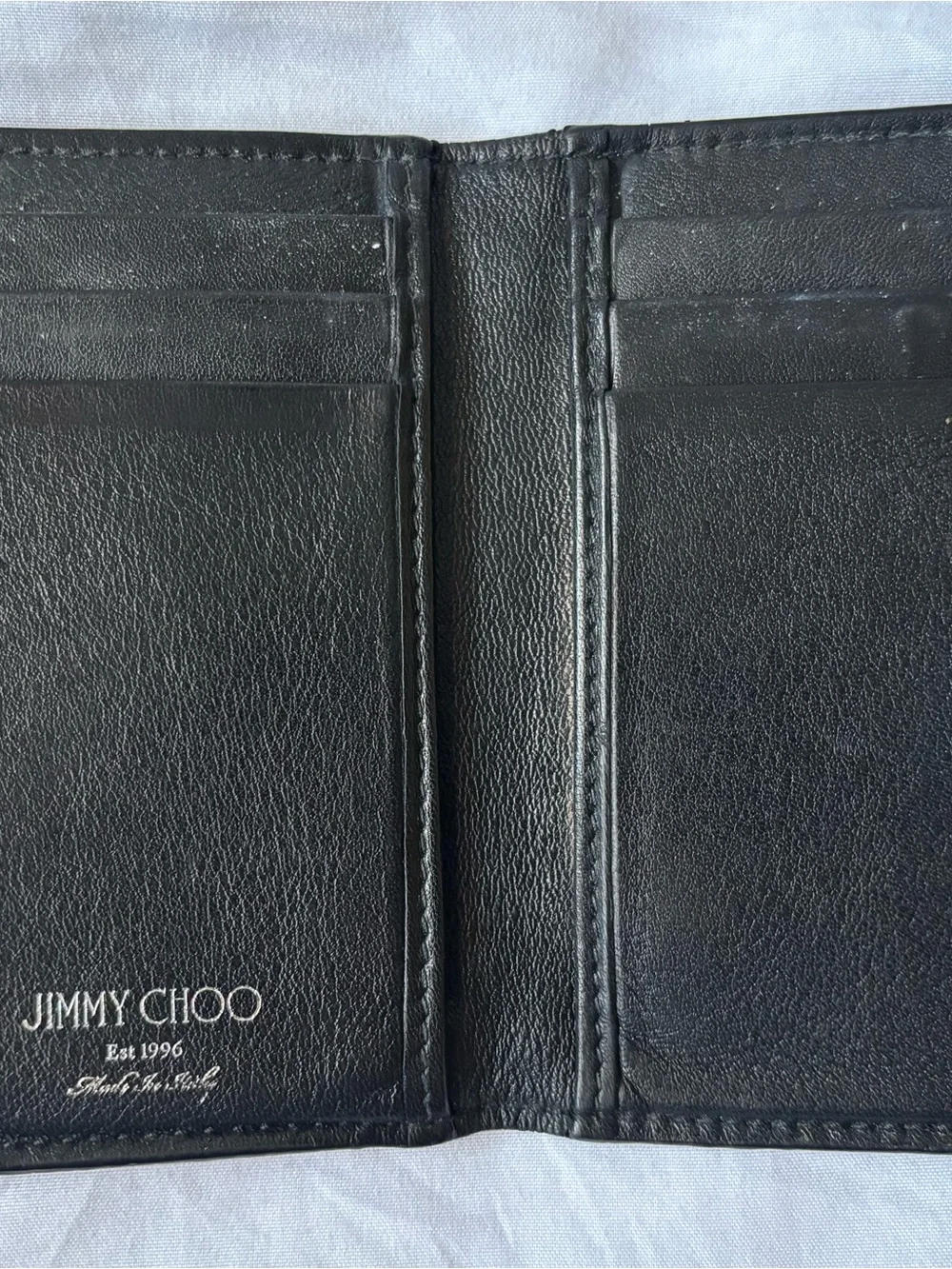 Jimmy Choo Black Croc-Embossed Leather Card & Key Holder